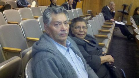 Armando Cuevas quien fuera bracero cuando vino en abril pasado, a dar su testimonio a favor de que la historia de los braceros fuera incluida en las clases de Ciencias Sociales de California.