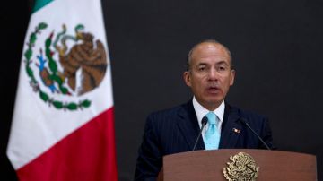 Felipe Calderón, presidente de México, mientras hablaba de la seguridad en el país en su último informe a la nación.