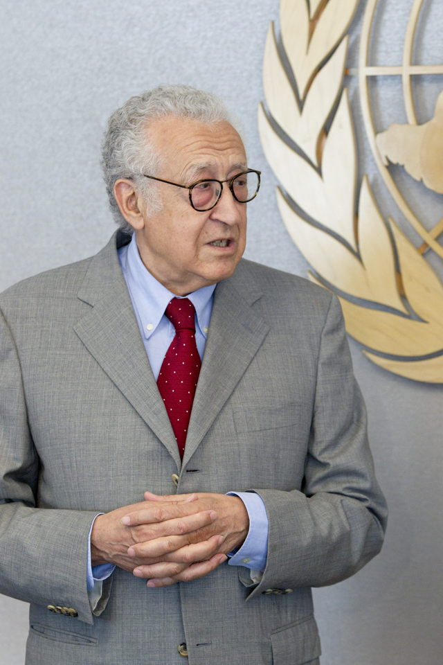 Representante especial de la ONU  para Siria, Lajdar Brahimi.