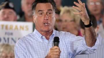El candidato republicano y exgobernador de Massachusetts, Mitt Romney, en un acto de campaña.
