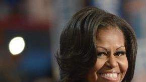 La primera dama estadounidense, Michelle Obama, habla ante la Convención Demócrata.