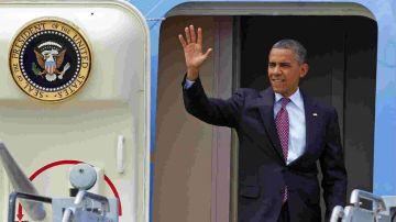 El presidente de EE.UU. Barack Obama llegó hoy a Charlotte, Carolina del Norte, acompañado de sus hijas Malia y Sasha.