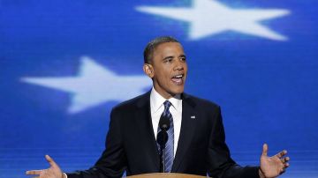 Obama durante su discurso en la Convención Nacional Demócrata.