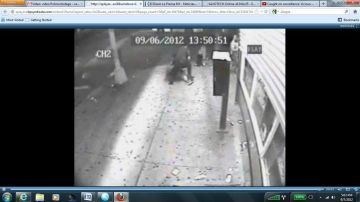 Imagen tomada del video suministrado por la Policía y que muestra lo que registraron las cámaras de seguridad.