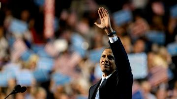 El presidente Barack Obama aceptó anoche la candidatura demócrata para optar por la reelección.