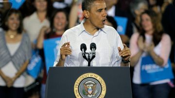 Barack Obama habló en un evento de campaña el sábado 8 de septiembre en Kissimmee, Florida