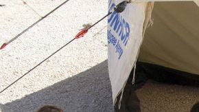 Más de 200 mil refugiados de Siria viven en este campo de Mafraq, en Jordania, visitado por el ministro de Exteriores alemán.