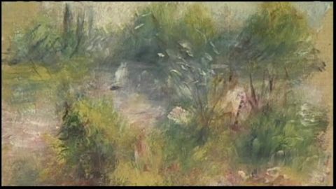 Esta es la obra “Paysage Bords de Seine”, del impresionista Pierre Auguste Renoir.