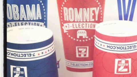 Los clientes de 7-Eleven pueden elegir a su candidato según el color de la taza que elijan para su café.