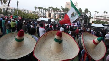 Celebraciones del Día de la Independencia de México en Placita Olvera.
