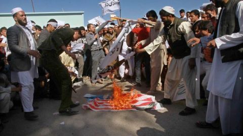 Manifestación callejera contra un video sobre la vida de Mahoma, considerado blasfemo, que ha generado amplias protestas de musulmanes también en Herat, Afganistán.