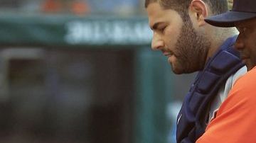 El catcher de los Tigres Alex Avila.
