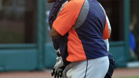 El catcher de los Tigres Alex Avila.