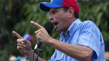 El candidato de la alianza opositora de Venezuela, Henrique Capriles.