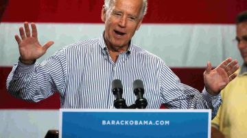 El vicepresidente estadounidense Joe Biden en un acto de campaña en Burlington, Iowa, el lunes 17 de septiembre de 2012.