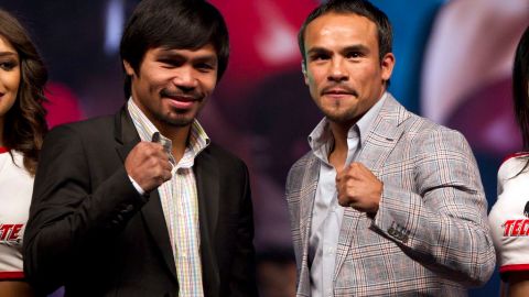 "Pac-Man" Pacquiao y "Dinamita" Márquez hoy en la Arena Ciudad de México.