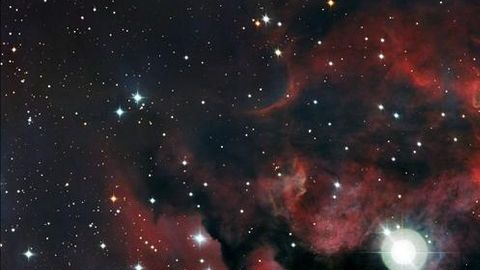 Fotografía facilitada por el Observatorio Austral Europeo de una nueva imagen de la cabeza de una "gaviota cósmica".
