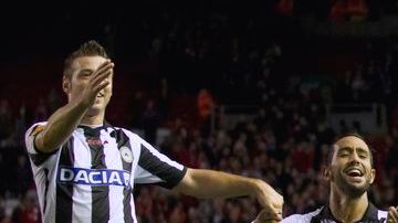 El humilde Udinese italiano sorprendió al poderoso Liverpool en la Liga Europa.