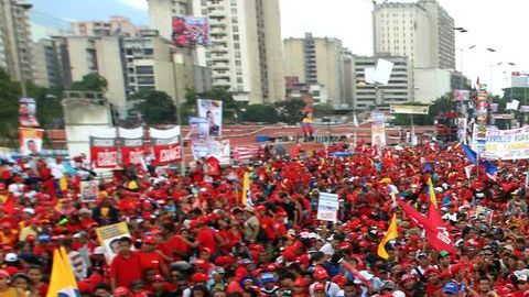 Chávez decidió cerrar a lo grande su campaña electoral con vistas a las elecciones del domingo.