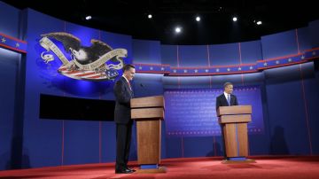 Los candidatos a la presidencia de EE.UU., Mitt Romney y Barack Obama, se enfrentaron el miércoles 3 de octubre a un primer debate en Denver, Colorado.