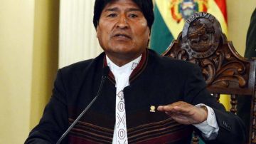 El presidente de Bolivia, Evo Morales, en rueda de prensa habla del 'Che' Guevara.