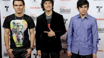 Los integrantes de 3BallMTY en los primeros Premios Mexican Billboard Awards, del año pasado en LA.