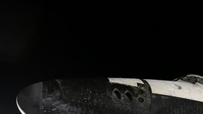 Tras varias horas de espera, finalmente llegó el trasbordador Endeavour.