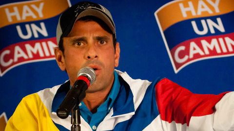Excandidato opositor venezolano Henrique Capriles.