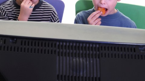 Los niños en Norteamérica pasan unas ocho horas frente al televisor.