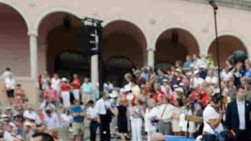El candidato Republicano a la presidencia Mitt Romney durante un acto de campaña en Sarasota, Florida.