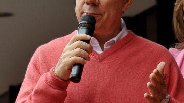 Juan Manuel Santos, presidente de Colombia, cuando fue dado de alta luego de ser operado de un cáncer de próstata.