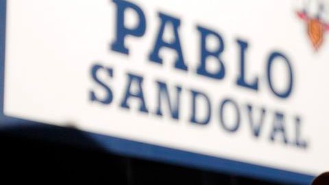 Pablo Sandoval (en la foto) y Miguel Cabrera se reencuentran hoy en el primer juego de la Serie Mundial.
