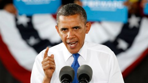 El presidente Barack Obama votó hoy en un centro comunitario de Chicago.