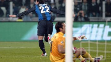 Diego Milito puso fin a la impecable racha de la Juventus