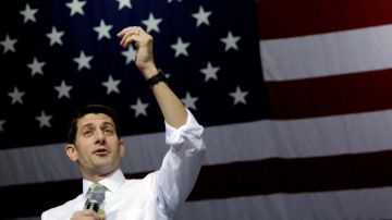 El republicano por Wisconsin y candidato vicepresidencial, Paul Ryan, en un reciente evento de campaña en  Marietta, Ohio.