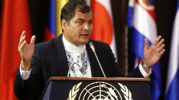 Rafael Correa, de Ecuador, fue uno de los presidentes latinoamericanos que alertaron sobre el problema con el comercio del banano en ese país y otros.