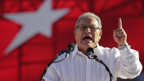 Salvador Sánchez Cerén hablaba ayer, tras su proclamación a candidato presidencial por el gobernante FMLN para las elecciones de 2014.