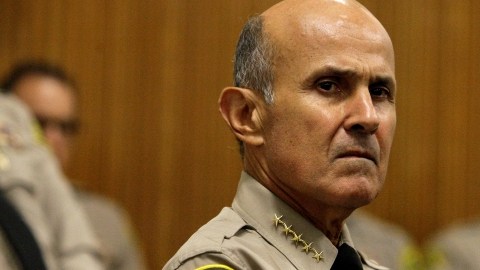 Los Angeles County Sheriff Lee Baca at the Men's Central Jail in downtown Los Angeles Wednesday, Oct. 3, 2012. (AP Photo/Reed Saxon)