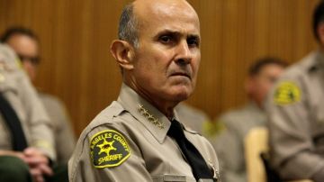 Los Angeles County Sheriff Lee Baca at the Men's Central Jail in downtown Los Angeles Wednesday, Oct. 3, 2012. (AP Photo/Reed Saxon)