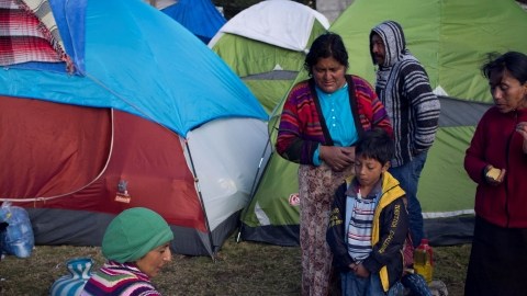 sus hogares quedaron destruidos en San Marcos, Guatemala