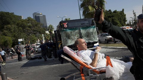 Uno de las heridos en la explosión.