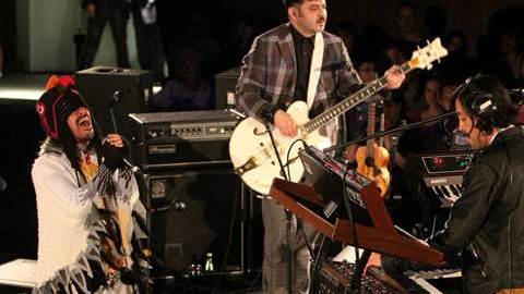 Los integrantes de Café Tacvba durante la grabación de su nuevo material musical 'Un objeto antes llamado disco'.