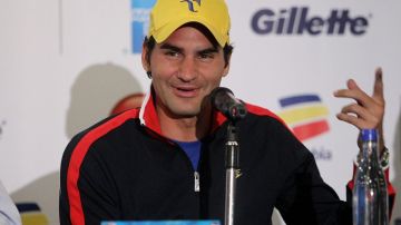 Roger Federer ofreció una conferencia de prensa en Bogotá, Colombia