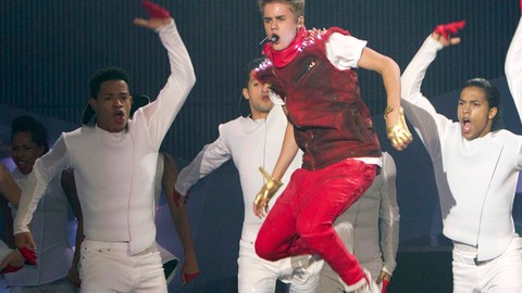 Justin Bieber en una actuación reciente.