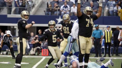 Garrett Hartley pateó un gol de campo de 20 yardas en tiempo extra.