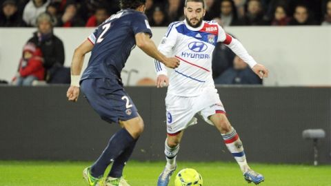 Lisandro López anotó el  primer  gol de  Lyon ante el Niza.