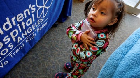 Todos los niños del Hospital infantil fueron gratamente sorprendidos por la vista real.