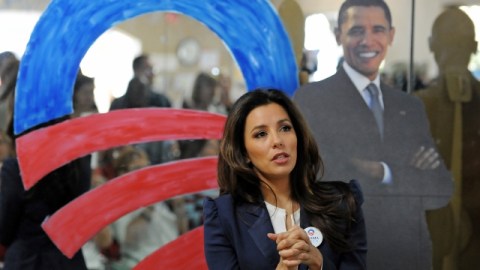 Eva Longoria, una ferviente seguidora del Presidente Obama.