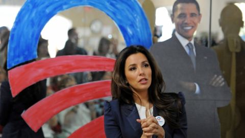 Eva Longoria, una ferviente seguidora del Presidente Obama.