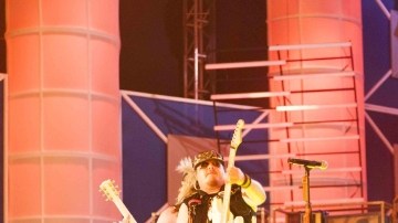 La banda de rock Moderatto durante su presentación en el Festival Acapulco 2012.